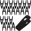 20PCS Velvet Hanger Clips, Non-Slip Velvet Clips Strong Finger Clips Clothes Clips Pants Hangers Clips, Black