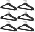Black Velvet Hangers 60 Pack, Slim Space Saving Suit Hangers for Closet Organizer, Rotating Silver Hook, Non Slip Clothes Felt Hanger Heavy Duty for Coat,Shirt, Pants, Camisole, Dress