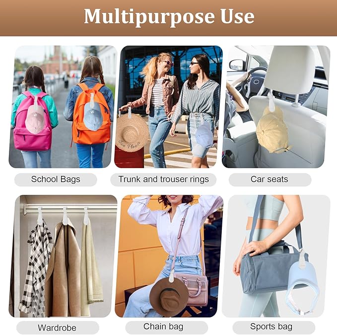 Magnetic Hat Clip 1-Pack - The Light Gray Hat Clip for Travel on Bag, Magnetic Hat Clips for Bag, and Secure Hat Holder for Travel on Caps & Beach Hats, Vacation Essentials