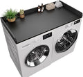 Washer Dryer Countertop, 27.5 x 54 Inch Washer and Dryer Countertop for Laundry Room Organization with Edge Wooden, Black