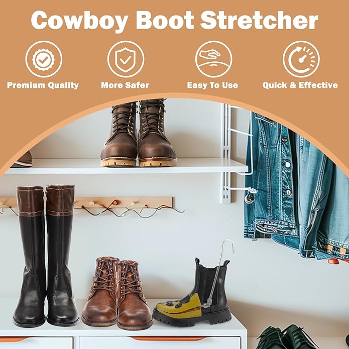 Boot Stretcher Men Women, Leather Shoe Stretcher for Thick Feet and Wide Feet, Adjustable Boot Widener Expander