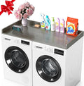 Washer Dryer Countertop: 27.5" x 54" Laundry Topper for Washer and Dryer - Non-Slip Washer and Dryer Countertop with Safety Edge - Laundry Room Organization (Gray)