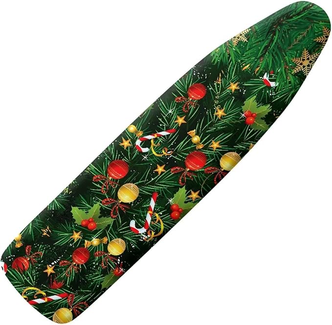Christmas Tree Ironing Board Cover and Pad Resist Green Scorching Thick Cover for Ironing Board Extra Wide Ironing Board Cover 54x15 inches