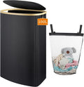 Laundry Hamper with Lid, 100L Clothes Hampers for Laundry with Bamboo Handles and A Removable Bag, Fordable laundry Basket with Lid for Bathroom, Bedroom, Dorm, Laundry Room