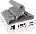 HOUSE DAY Premium Baby Hangers 20 Pack, 11 Inch Kids Plastic Hanger Grey, Slim Childrens Hangers for Infant, Toddler, Child Clothes, Non-Slip Sturdy and Durable Baby Clothes Hanger for Closet