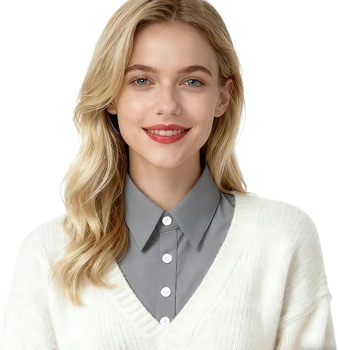 Fake Collar for Women, Detachable False Pointed Faux Shirt Collars for Office Casual Formal Outfits Graduation Daily