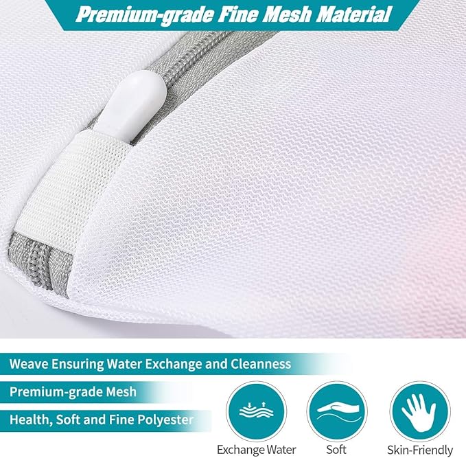 Lingerie Bags for Washing Delicates,Bra Fine Mesh Wash Bag,Keep Cloth Shape in the WasherDelicates Laundry Bags,Small Fine Mesh Laundry Bags，for Jackets, Curtains, Jeans (2 Large,2 Medium,2 Small)