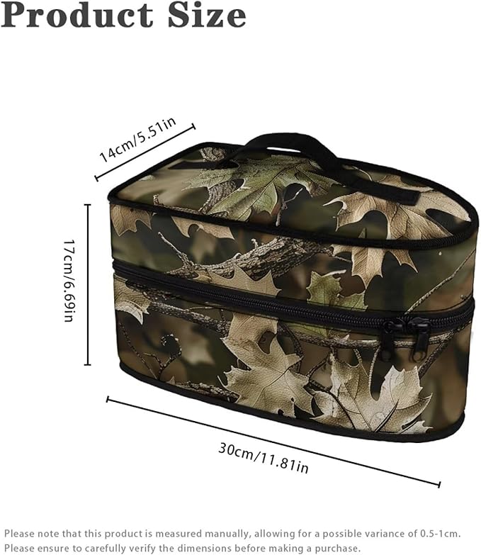 Hunting Camo Iron Storage Case for Clothing Store Reusable Easy to Clean Iron Storage Bag with Zipper Handle