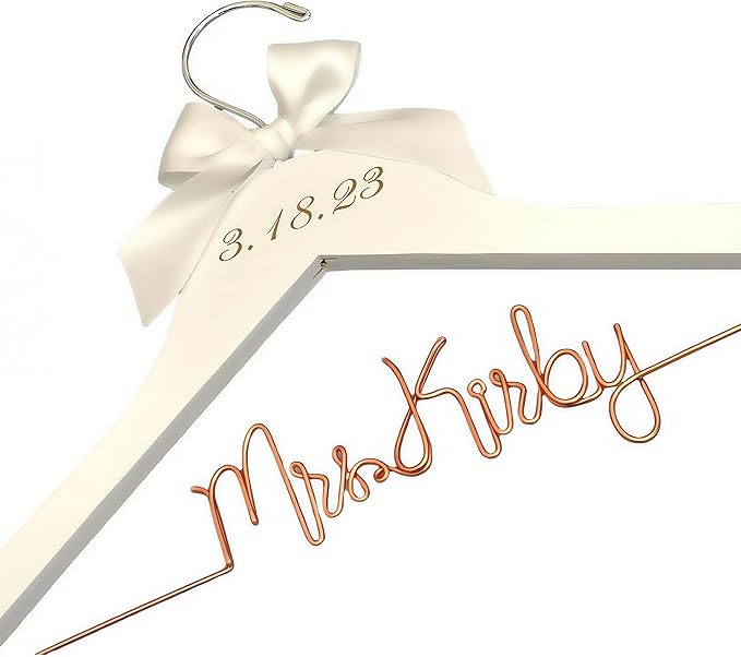 Personalized Bridal Dress Hangers | Bride & Wedding & Bridesmaid Gifts, Mr & Mrs Custom Hangars, Graduation Keepsakes | Doctor/Phd & Professional Career Hangers