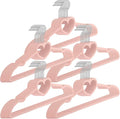 Qunclay 50 Pcs Rose Pink Velvet Heart Hangers, Non-slip Felt Clothes, Heavy Duty Sturdy Heart Clothes Coat Hanger, Cute Kawaii Room Decor for Adult Women, Space Saving No Hanger Mark, 360° Swivel Hook