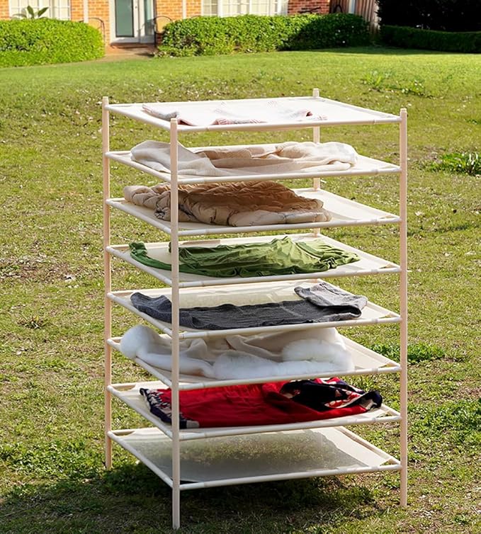 Stackable Sweater Laundry Drying Rack, Herb Drying Rack Mesh Clothes Drying Rack, 8-Layer
