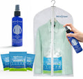 Electricity-Free Portable Travel Steamer For Clothes, Cruise & TSA Compliant, Kit including 3 Wrinkle Release Pods, Wrinkle Release Spray & Garment Bag, Mini Steamer, Eco-Friendly
