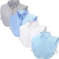 Syhood 4 Pcs Fake Collar Detachable False Dicky Collar Half Shirts Round for Women Outfits Halloween Costume Accessories