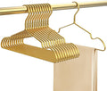 DOIOWN Gold Pants Hangers, 12 Pack Matte Aluminum Pants Hanger, 13.3” Light & Sturdy Gold Hangers Closet Organizers and Storage for Jeans, Strap Dress, Kids Clothes