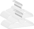 White Velvet Hangers 50 Pack, 16" Non Slip Adult Hangers, Slim Clothes Hanger with 360 Degree Swivel Hook - Durable & Cute
