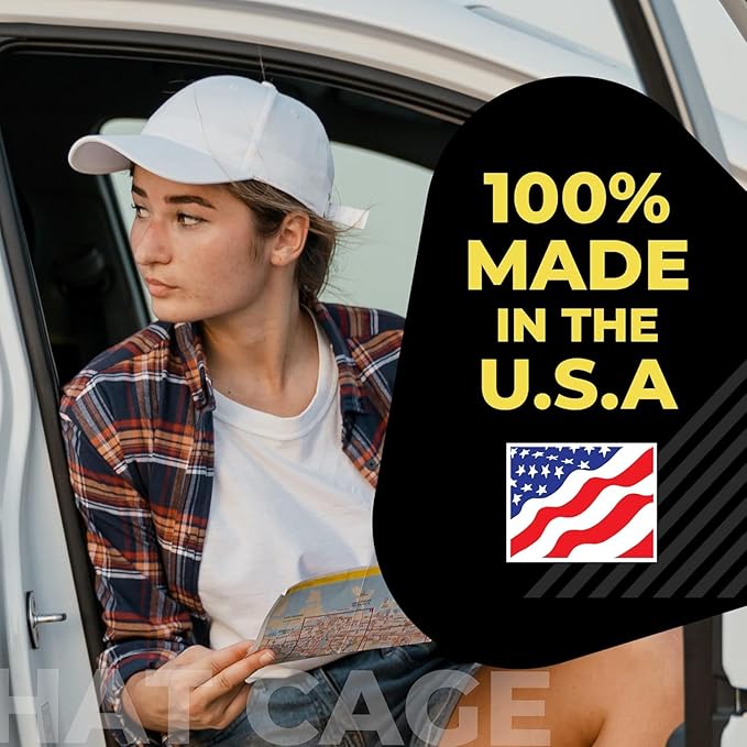 BallcapBuddy Original & Patented 3-Pack Baseball Hat Washer Cage for Washing Machine/Dishwasher, Kids & Adults Hat Cleaner/Washer/Shaper for Baseball Caps - Black