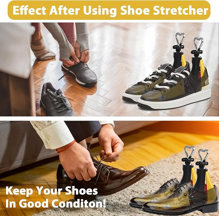 Shoe Stretcher Women Men, Boot Stretcher Wide Feet, 4-Way Shoe Widener & Expander for Stretch Length & Width
