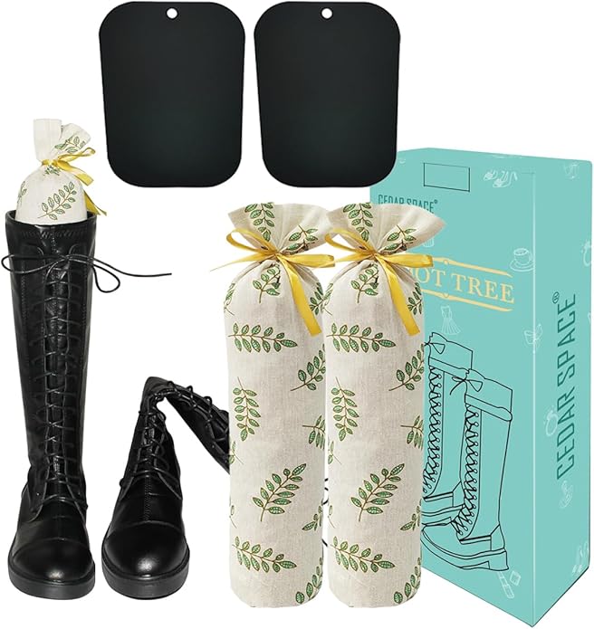 Boot Shapers for Tall Boots Women,Boot Trees Cedar Freshner,Inserts Boots Support for Women 100% Cedar Wooden Sachets Bags