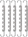 Sindax Space Saving Hangers Telescopic, 6 Holes Clothes Hangers Adjustment to 9 Holes, Upgraded Sturdy Metal Clothes Hangers Space Saving for Heavy Clothes, Closet Organizers and Storage - 5 Pack