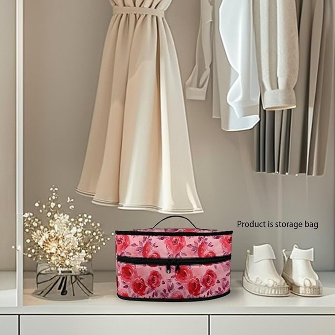 Red Rose Iron Carrying Storage Bags for Travel or Storage Protective Carrying Bags Full Size Iron Tote Bag Fits Most Travel Size Irons