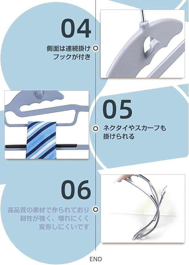 Hangers, Non-Slip, Clothes Hangers, Set of 30, Ultra Thin, Multi-Functional Storage, No Stretch Collar, Space Saving, 360 Degree Swivel Hook, Bendable, Load Capacity, Wet and Dry Use, Gray