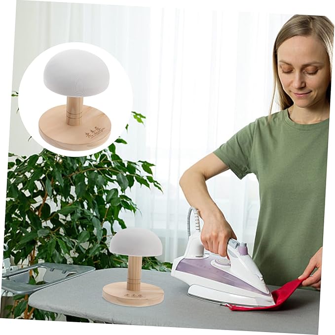 Ironing Board Tabletop Small Ironing Tool Round Ironing Board Wood Pressing Board Desktop Protector Foldable Ironing Board for Bra Clothes Pants