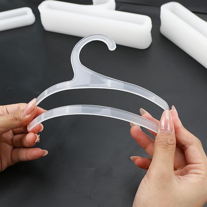 50Pcs Tea Towel Hanger for Retail Display, 7.7" Long White Multifunctional Plastic Hangers Storage Racks for Sock Storing Hanging Legging Scarf Clothes Wardrobe Ties Shawls Rings Belts Scarves