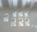 Baby Closet Dividers,Set of 7 Acrylic Mirror Baby Clothes Organizers for Wardrobe Closet Home Nursery from Newborn to 24 Months (Silver Mirror, Model 1)