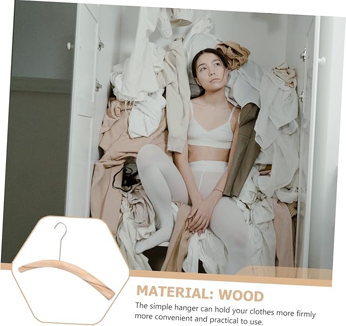 ABOOFAN 3pcs Wooden Hanger Coat Hangers Simple Clothes Wood Suit s Driftwood Hotel Clothes Birch Logs for Decoration Multi Scarf Rack Skirt
