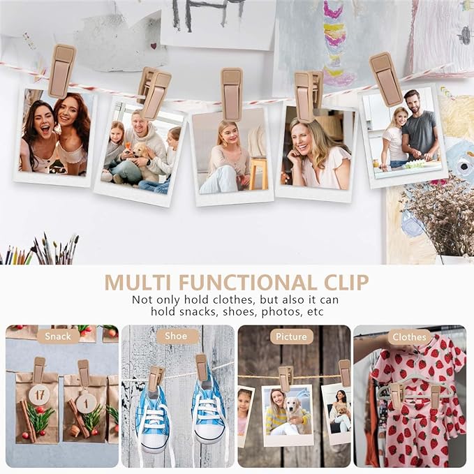 80 Pcs Plastic Baby Hanger Clips Slim-line Finger Clips Set for Clothes Hanger Velvet Hanger (Skin)