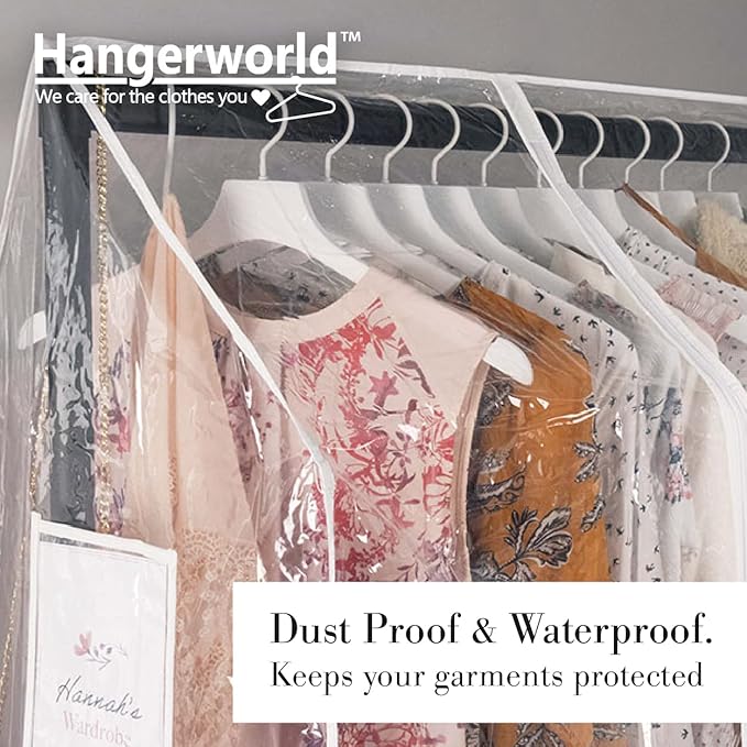 HANGERWORLD 3ft Clothes Garment Rack Cover with Zipper, Showerproof, Breathable, Dust Protector for Garment Rack COVER ONLY (36"x24"x65")