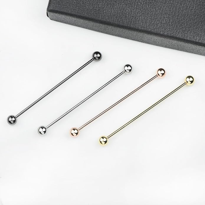 Classic 4-Piece Set Solid Brass Collar Bar for Men Multi-Style Metal Anti-Curl Shirt Collar Stays Tie Pins