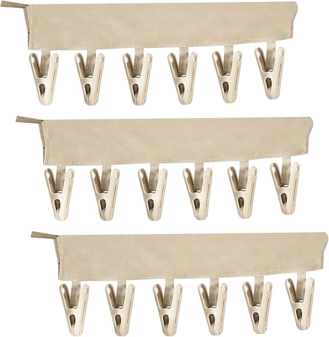 3Pcs Underwear Hanger, Underwear Drying Hanger, Underwear Clip, Peg Hanger, Clothes Drying Clip, Clothes Peg, 6 Clip Practical Underwear Clip for Home