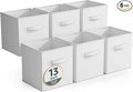 Sorbus Fabric Storage Cubes - 6 Foldable Storage Bins for Organizing Pantry, Cubbies, Toy Box - Clothes Storage & Closet Organizer - 13 Inch Collapsible Cube Baskets for Shelves with Handle