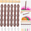 Closet Organizers and Storage,Heavy Duty Wooden Hangers Space Saving,Home Dorm Room Essentials for College Students Girls Boys,6 Pack Organization and Storage Clothes Hanger for Coat,Pants,Shirt,Scarf