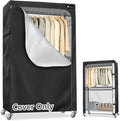 Garment Rack Cover,Heavy Duty 600D Dustproof Waterproof Clothing Rack Covers with Zipper - Clothing Rack Covers for 45"W x 17.7"D x 80.3"H Metal Racks （Cover Only)