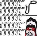 Sratte 50 Pieces Clothes Hanger Connector Hooks, Metal Clips Extender Hooks for Velvet Hangers Closet Space Saving(Black,50 Pieces)