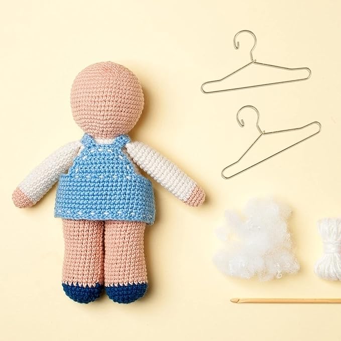 Coat Hanger 20 Pcs Doll Clothes Hangers Miniature Wire Hangers, Metal Hangers for Doll Dress Necklaces (6.5CM Golden) Clothes Hanger