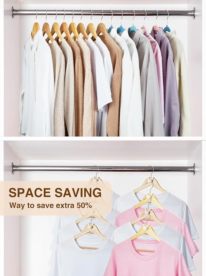 Smartor Clothes Hanger Connector Hooks 30 Pack, Closet Storage and Organization as Hangers Space Saving, Hanger Add on Hook as Closet Organizer, Stacking Hangers, Cascading Space Saver, White