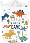 Clastyle Large Boho Dinosaur Pterosaur Boy Book Toy Storage Basket Dino Palm Tree Clothes Laundry Hamper for Kid Room Nursery, Colorful 45L