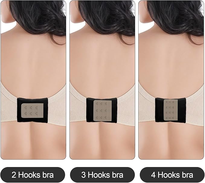 3-Pack Breathable Cotton Bra Hook Covers | Soft Back Strap Pads | Stop Bras Chafing & Hooks Irritation