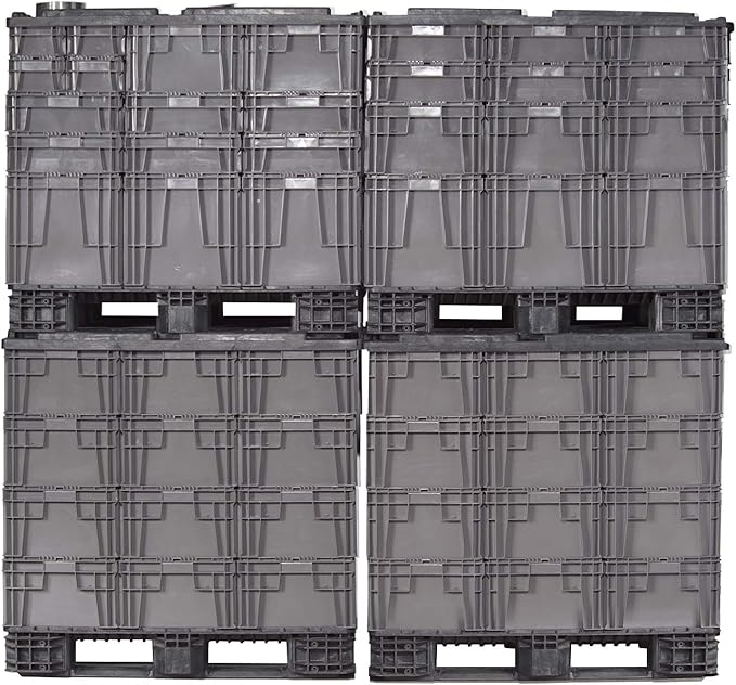 Buckhorn SW241507F101000 Plastic Straight Wall Storage Container Tote, (24-Inch x 15-Inch x 7-1/2-Inch), light grey