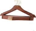 Arch 24 Pcs Brown Wood Look Plastic Hanger Clothes Clothes Shirt Hangers With Gold Hooks