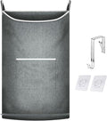 XL Hanging Laundry Hamper, Over the Door Laundry Hamper and Baskets, Wide Opening Hanging Laundry Bag,Hanging Hamper for Bathroom,Dorm,Chirstmas Gifts(Heather Grey, 36x22 Inch)