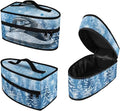 Winter Christmas Tree Iron Tote Case for Travel Mini Steam Iron Dustproof Protective Flower Printed Carrying Bag Universal for Most Irons with Handle
