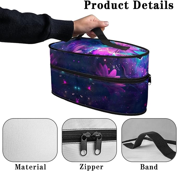 Iron Storage Case Protective Carrying Bag Fits for Accessories Travel Irons, Wear-resistant Handheld Steam Iron Storage Bag for Clothing Store, Butterfly