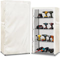 Rileytee Wire Shelf Cover,Heavy Duty 600D Dustproof Waterproof Shelf Covers for Wire Shelving,Outdoor Storage Rack Cover for Wire Rack with Zipper,White,48"W x 18"D x 82"H