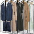 Garment Bags Zippered Hanging Storage Protect Dust Closet Organization Hanging Clothes Bags for Suits, Dresses, Coats (24x48 5Pack)