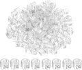 PATIKIL 300 Pcs Clothes Hanger Markers 2XL Fit Rod Garment Size Tag Hanger Clips Round Color Coding Label for Clothing, Clear