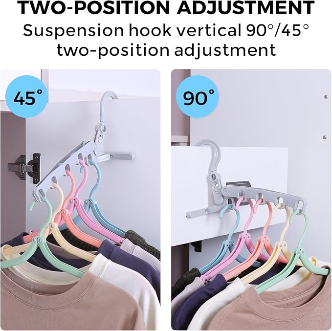 25 Pcs Travel Hangers Set | Portable Foldable Space Saving Plastic for Cruise Ship, Camping, Business Trips | Travel Accessories Essentials (Includes 5 Bonus Hangers)